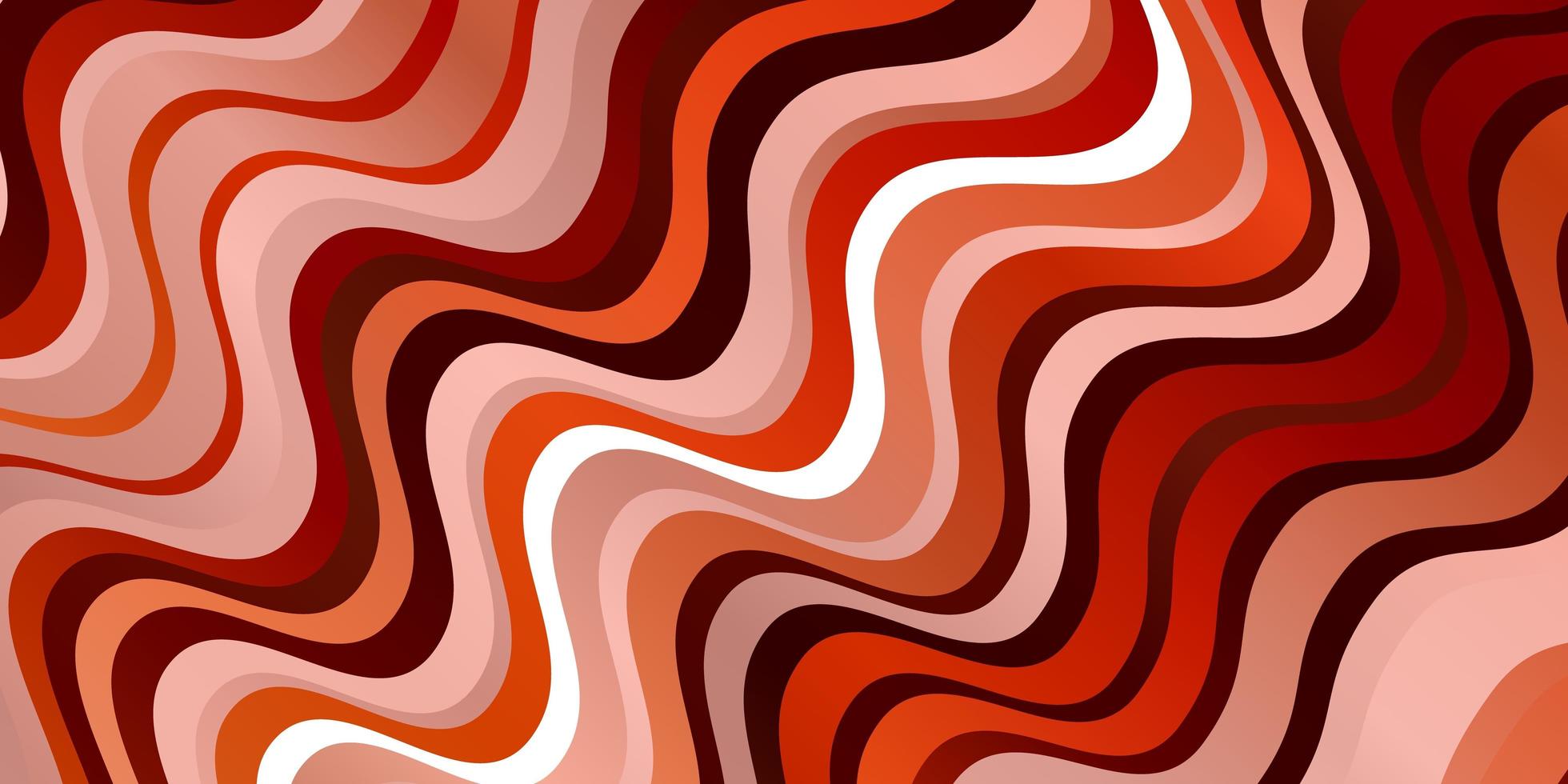 Light Orange vector background with wry lines. Abstract illustration with bandy gradient lines. Template for cellphones.
