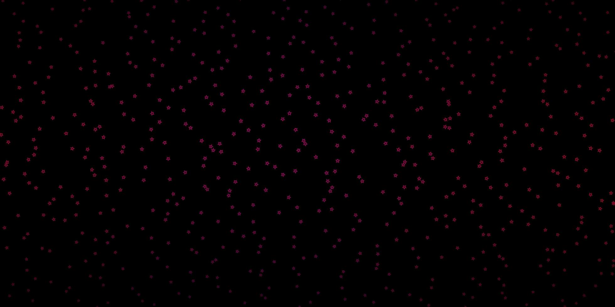 plantilla de vector de color rosa oscuro con estrellas de neón. ilustración decorativa con estrellas en plantilla abstracta. patrón para sitios web, páginas de destino.
