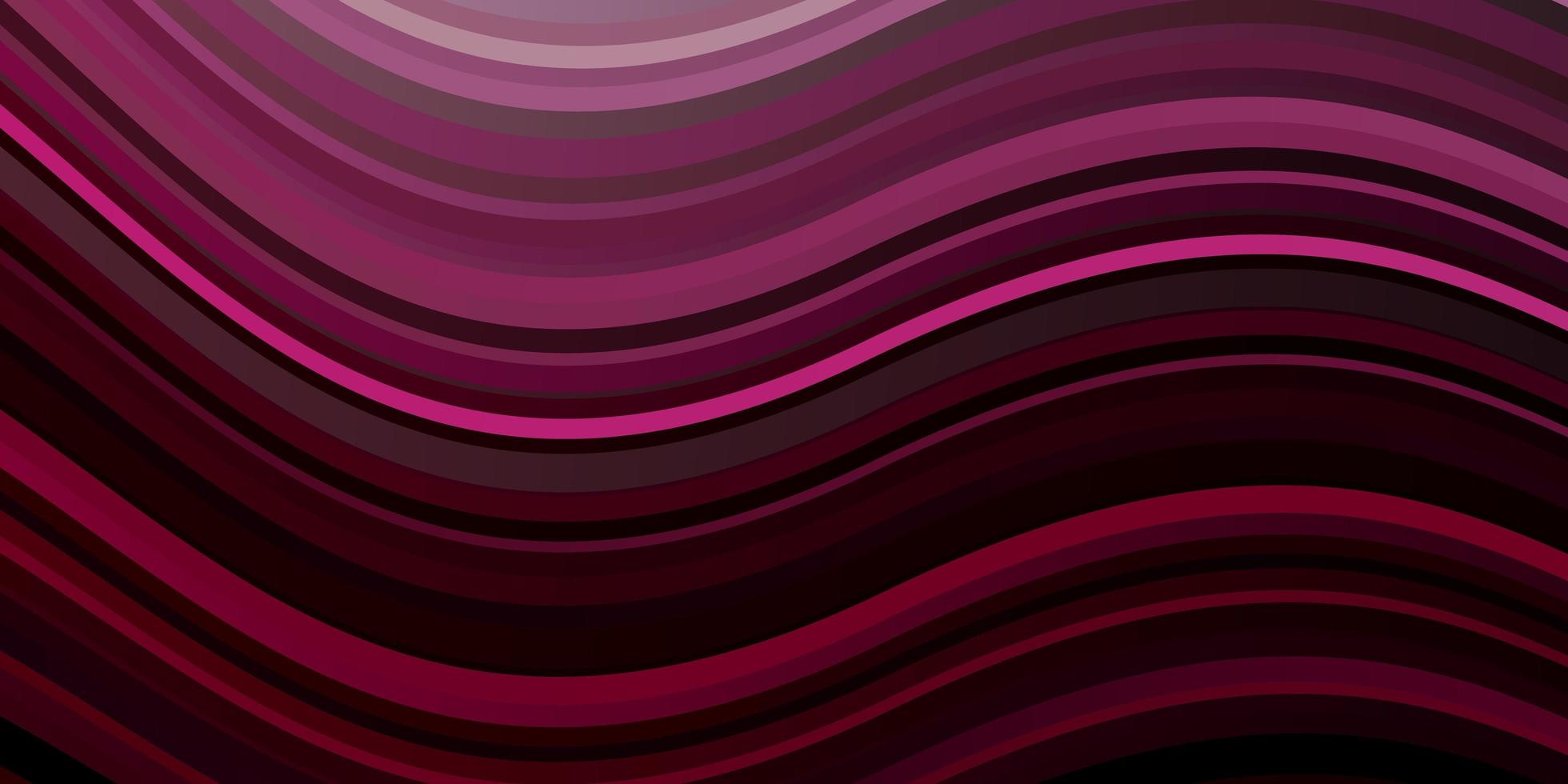 Dark Pink vector template with curved lines. Colorful abstract illustration with gradient curves. Template for cellphones.