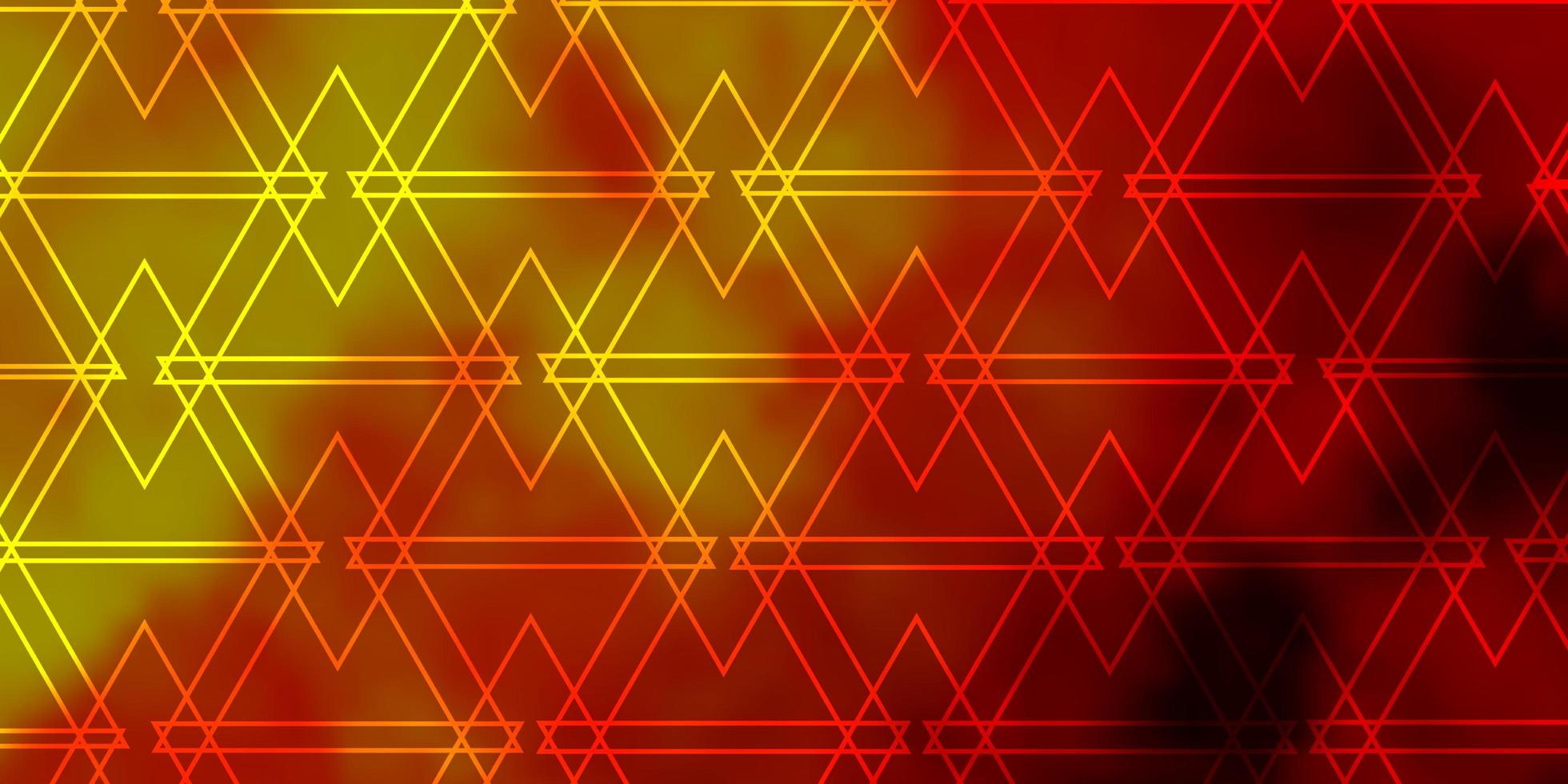 Light Orange vector texture with triangular style. Abstract gradient illustration with triangles. Template for wallpapers.