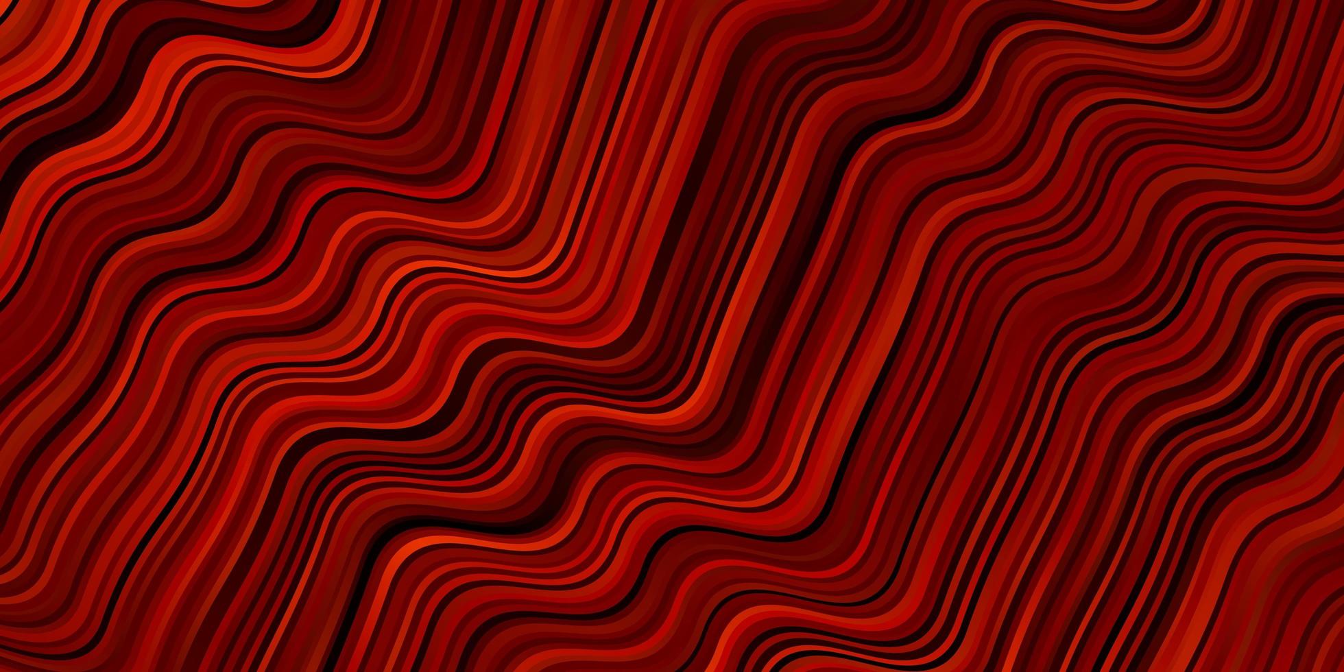 Light Orange vector backdrop with bent lines. Colorful illustration in circular style with lines. Pattern for websites, landing pages.