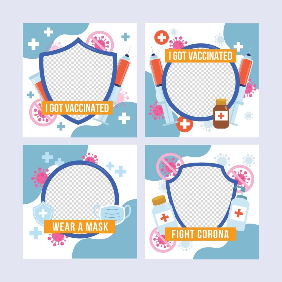 Freeform Twibbon Frame Template for Social Media vector