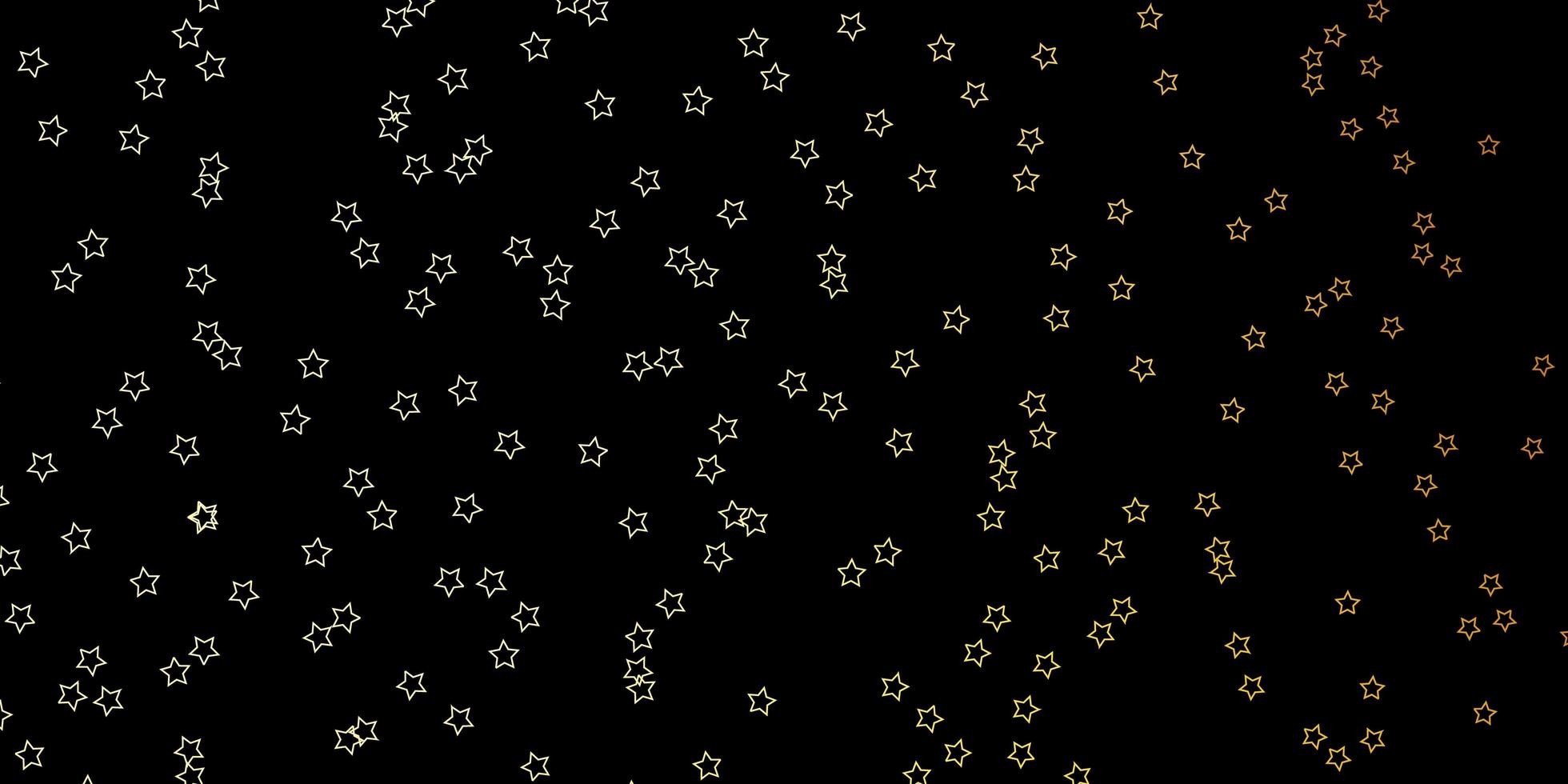 Fondo de vector naranja oscuro con estrellas de colores. colorida ilustración en estilo abstracto con estrellas de degradado. patrón para sitios web, páginas de destino.