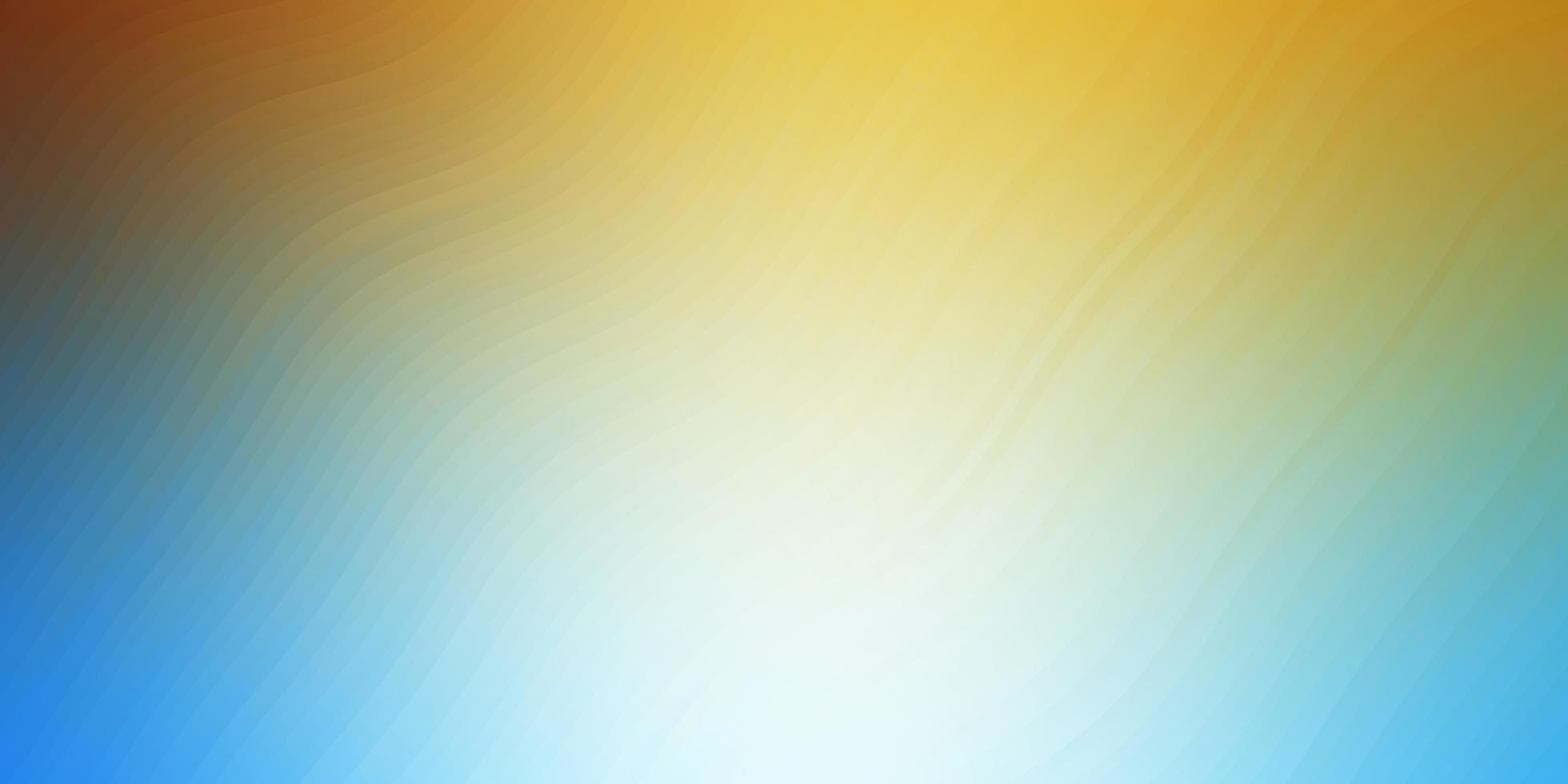 Light Blue, Yellow vector layout with curves. Illustration in halftone style with gradient curves. Pattern for business booklets, leaflets