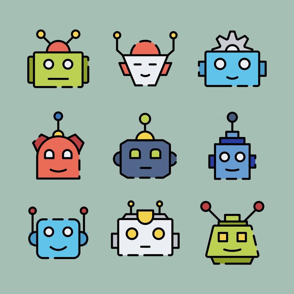 Cute Chatbot Icon vector