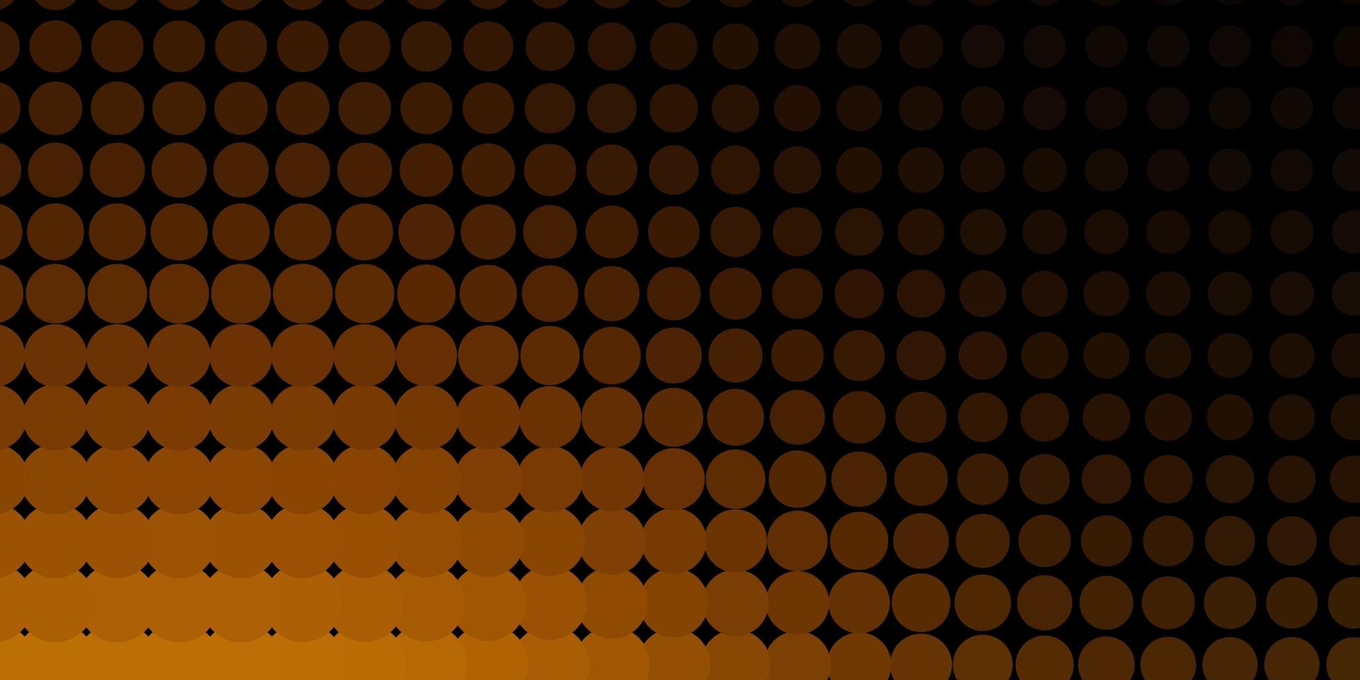 Dark Orange vector layout with circle shapes. Colorful illustration with gradient dots in nature style. New template for a brand book.