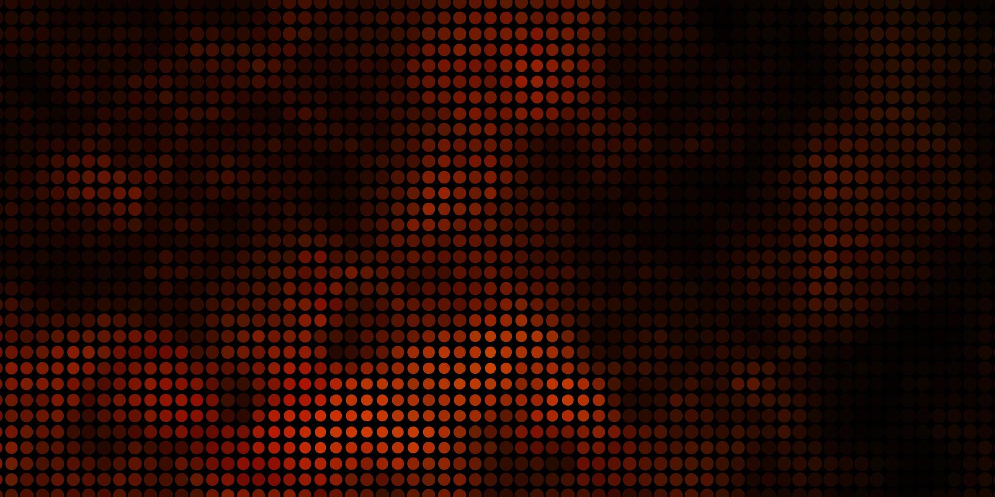 Dark Orange vector layout with circles. Glitter abstract illustration with colorful drops. Pattern for websites, landing pages.