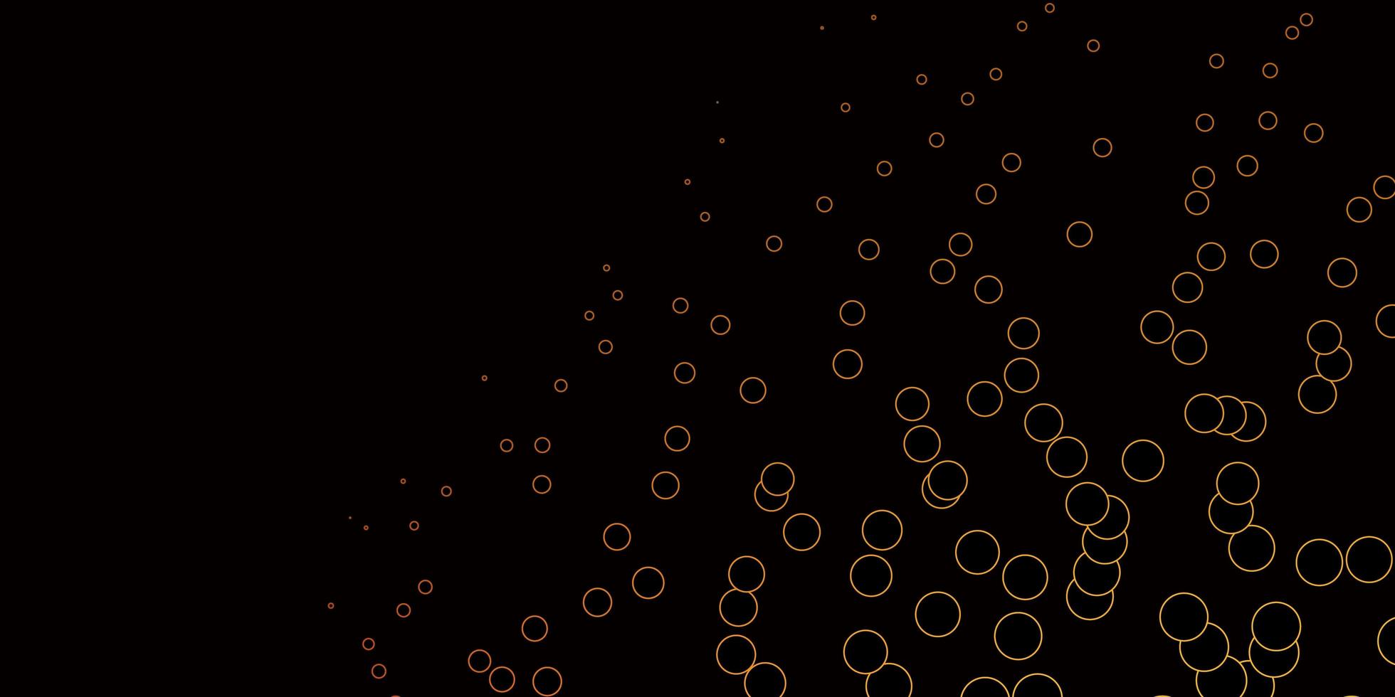 Dark Orange vector template with circles. Illustration with set of shining colorful abstract spheres. Design for posters, banners.