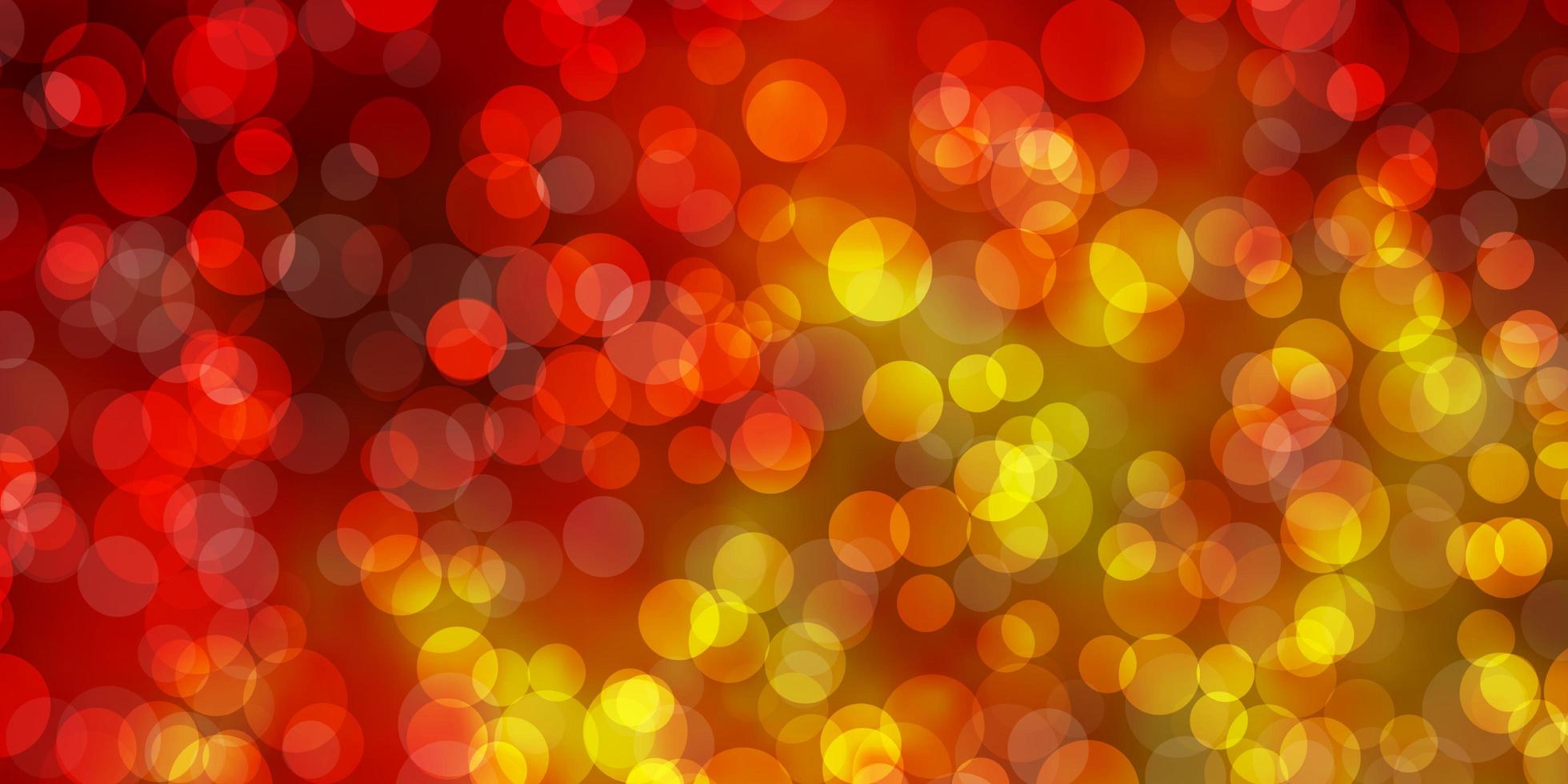 Light Orange vector pattern with spheres. Colorful illustration with gradient dots in nature style. Pattern for booklets, leaflets.