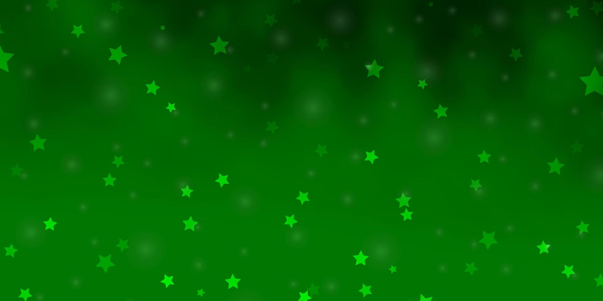 textura de vector verde claro con hermosas estrellas. Ilustración abstracta geométrica moderna con estrellas. patrón para sitios web, páginas de destino.