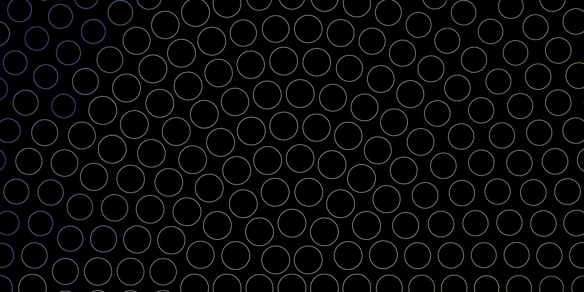 Dark Multicolor vector pattern with spheres. Abstract decorative design in gradient style with bubbles. New template for a brand book.