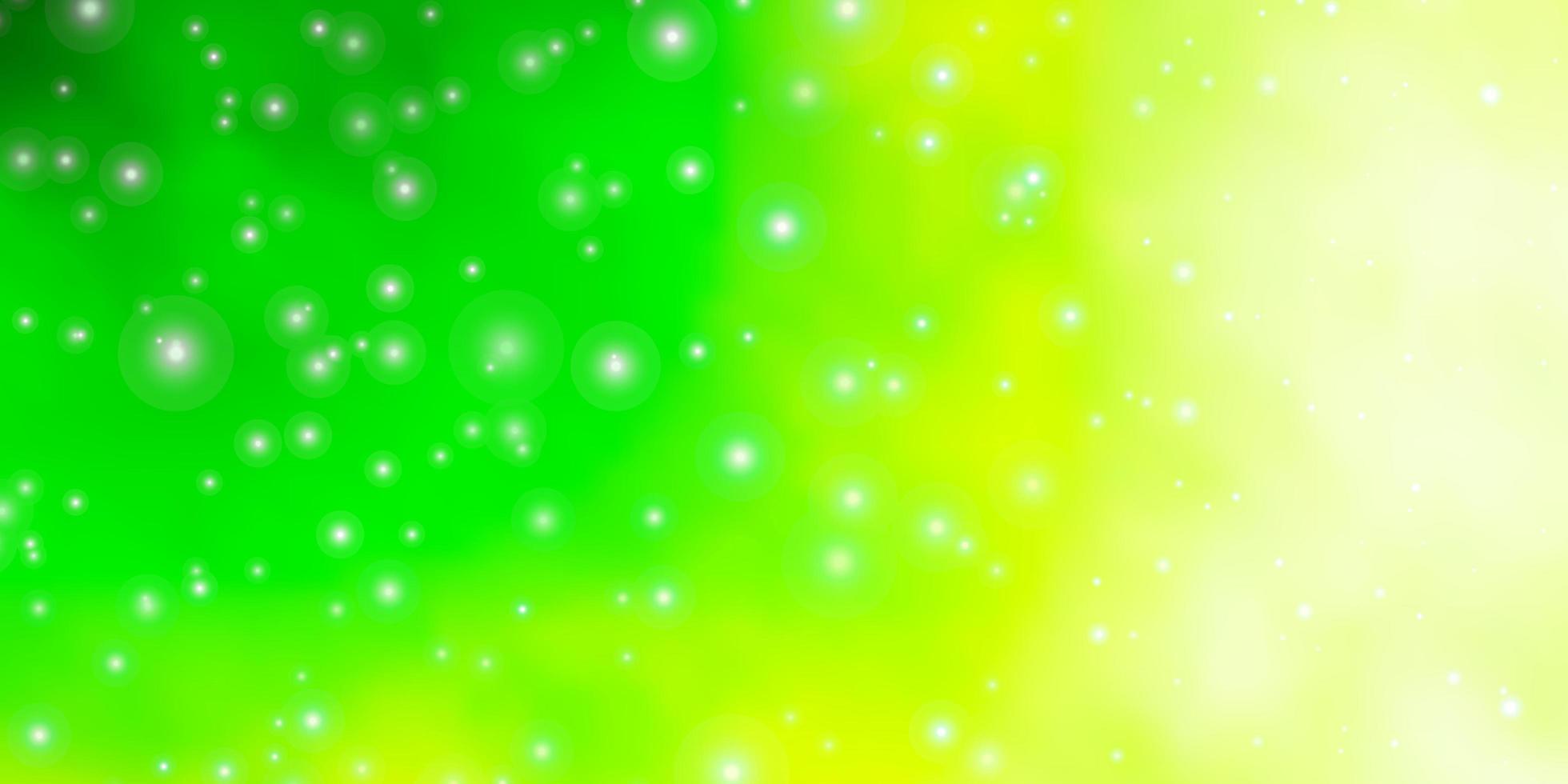 Light Green vector layout with bright stars. Colorful illustration in abstract style with gradient stars. Theme for cell phones.