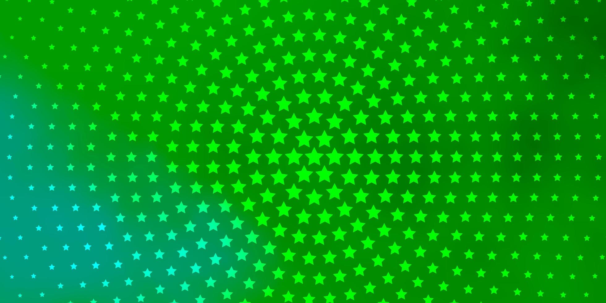 patrón de vector verde claro con estrellas abstractas. difuminar el diseño decorativo en un estilo sencillo con estrellas. patrón para envolver regalos.