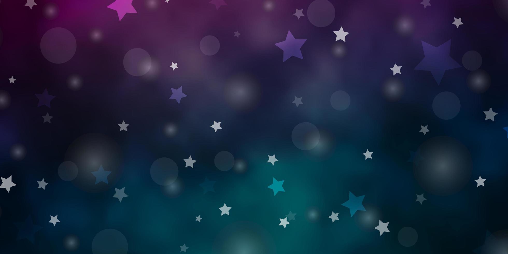 Light Blue, Red vector texture with circles, stars. Abstract illustration with colorful spots, stars. Design for wallpaper, fabric makers.
