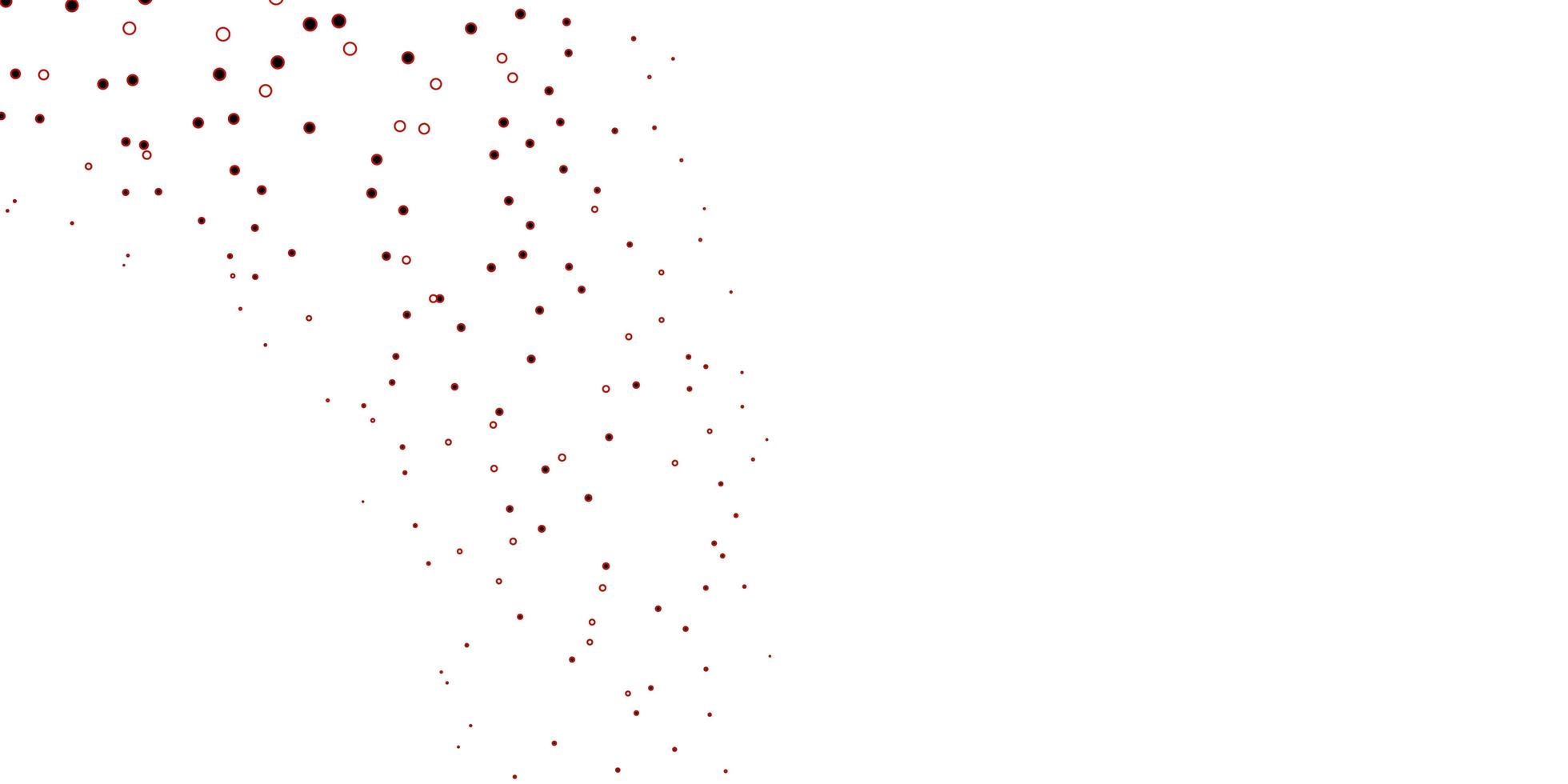 patrón de vector rojo oscuro con esferas. Ilustración colorida con puntos degradados en estilo natural. patrón para sitios web.