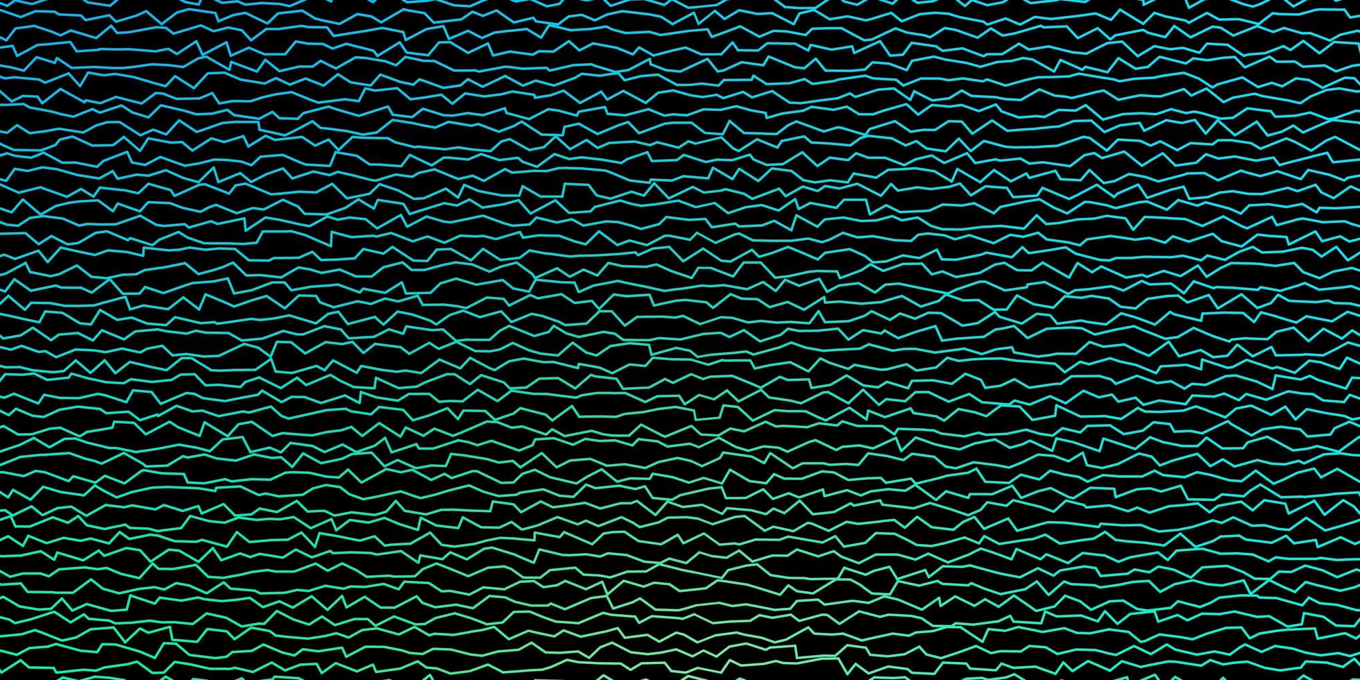 Dark Blue, Green vector template with wry lines. Illustration in abstract style with gradient curved. Design for your business promotion.