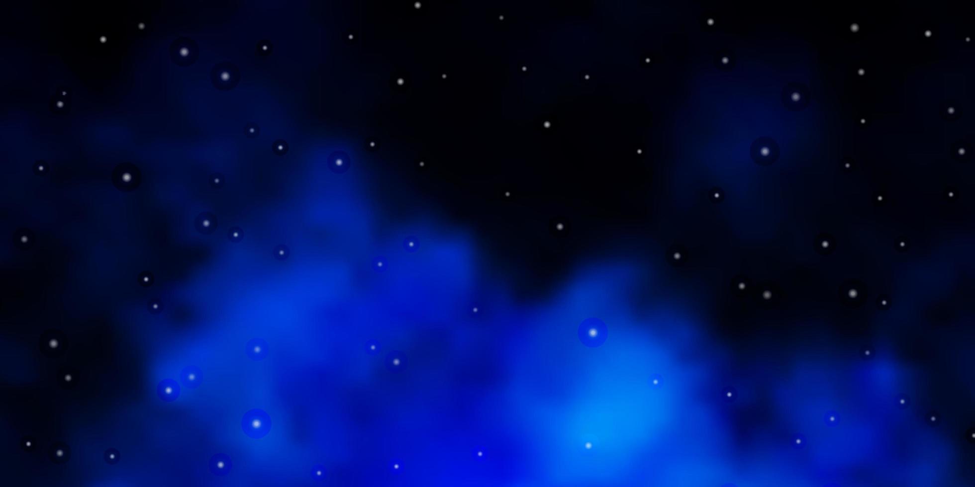 Fondo de vector azul oscuro con estrellas de colores. Ilustración colorida con estrellas de degradado abstracto. diseño para la promoción de su negocio.