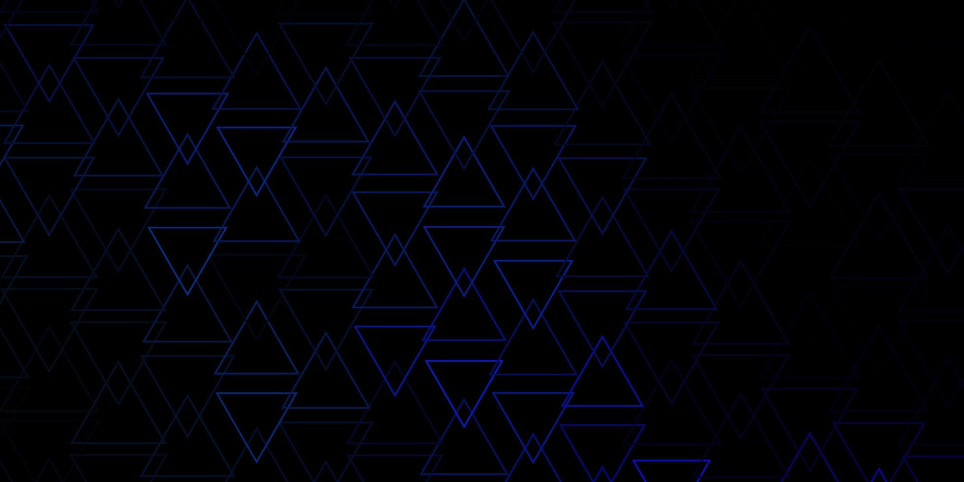 Dark BLUE vector background with polygonal style. Glitter abstract illustration with triangular shapes. Design for your promotions.
