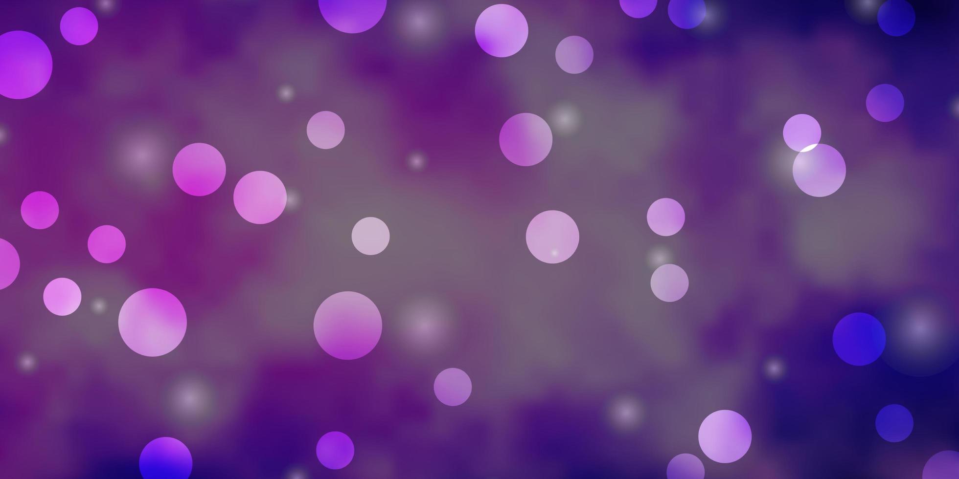 Light Purple vector template with circles, stars. Abstract illustration with colorful spots, stars. Pattern for business ads.