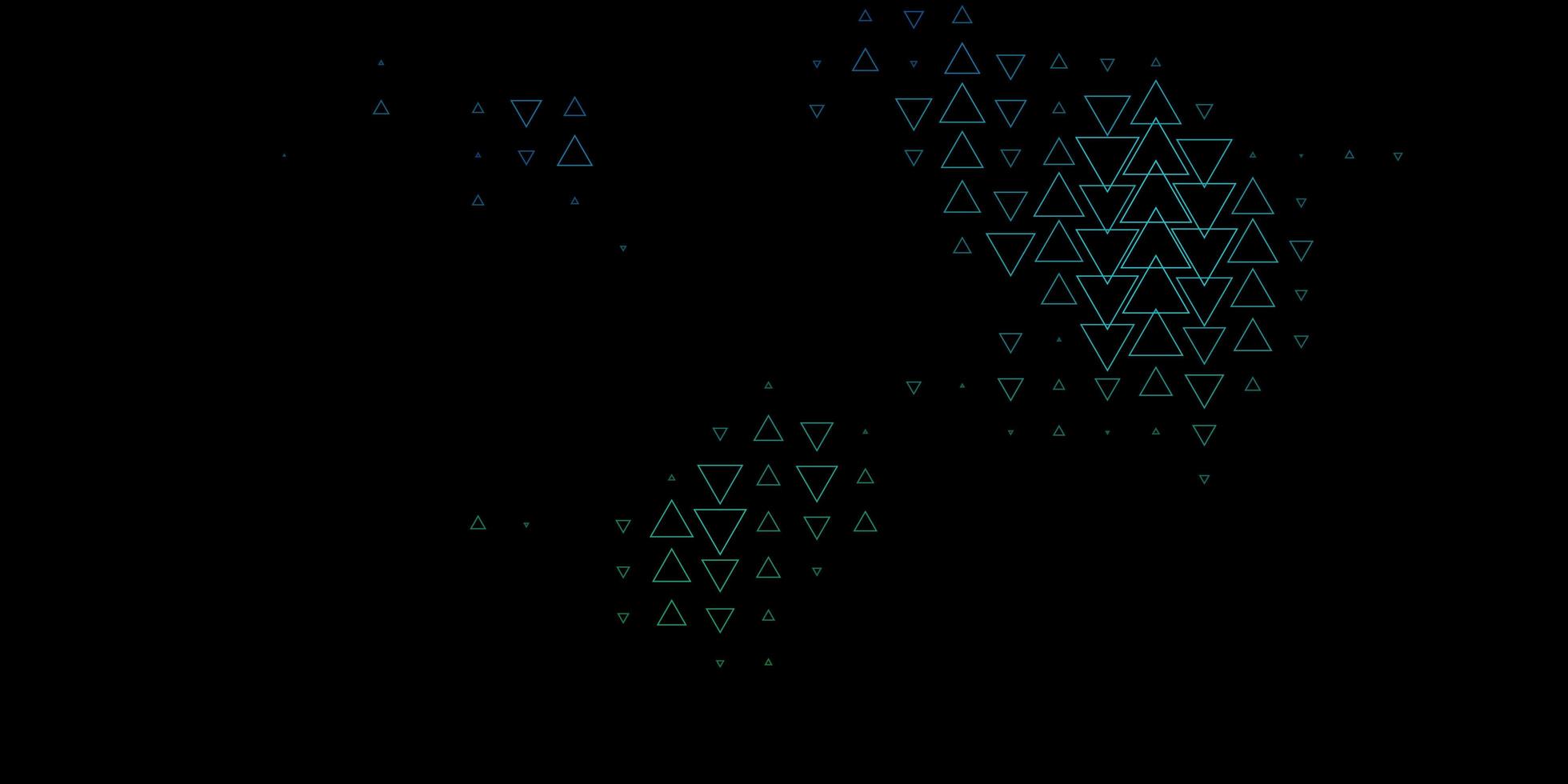 Dark Blue, Green vector texture with lines, triangles. Illustration with colorful gradient triangles. Best design for posters, banners.