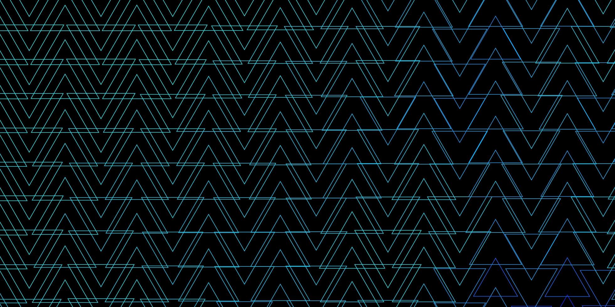 patrón de vector azul oscuro con líneas, triángulos. triángulos degradados en estilo abstracto en forma simple. patrón para comerciales.