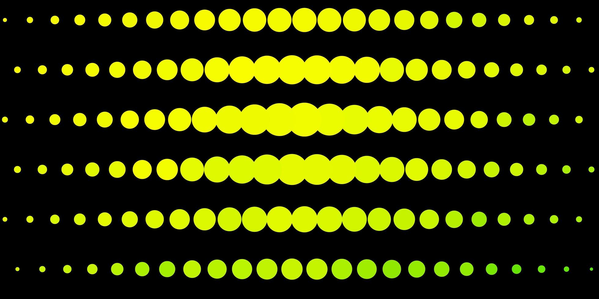 Dark Green, Yellow vector background with spots. Illustration with set of shining colorful abstract spheres. Design for your commercials.