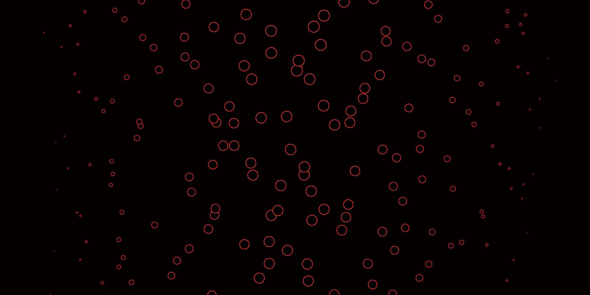 Dark Red vector texture with disks. Illustration with set of shining colorful abstract spheres. Design for your commercials.