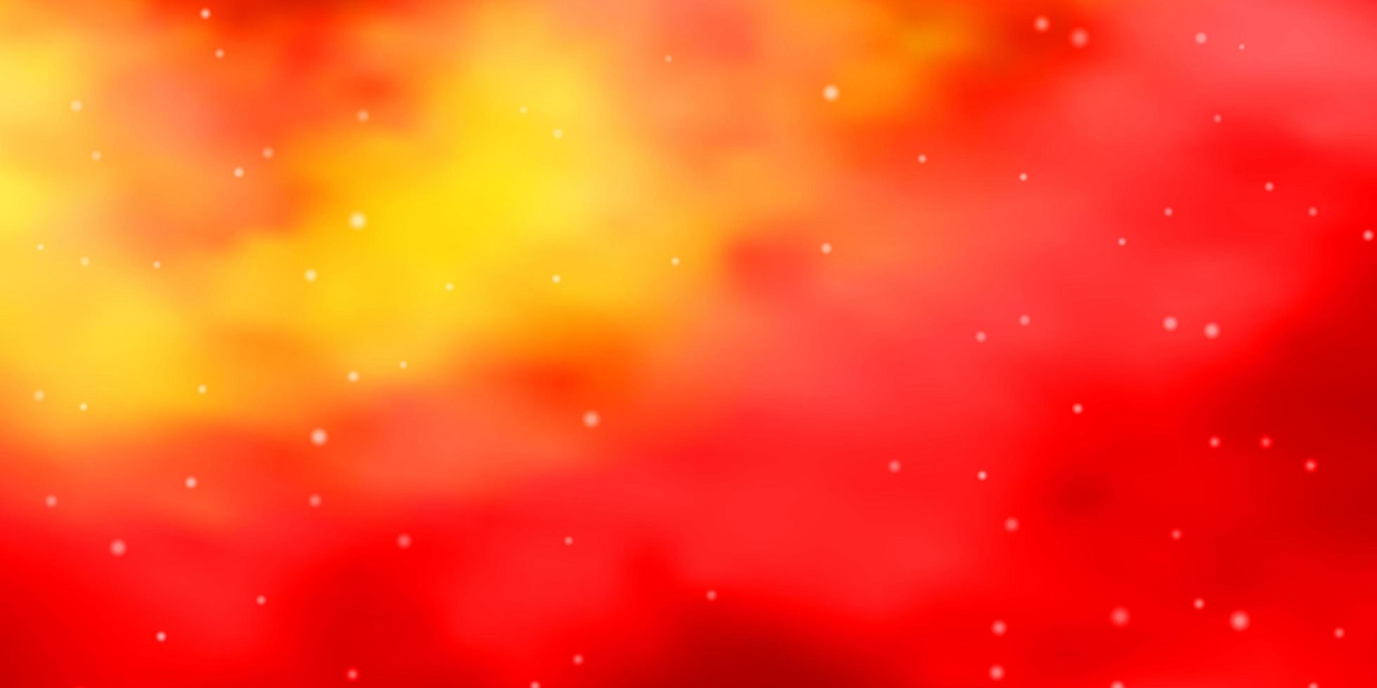 Light Red, Yellow vector pattern with abstract stars. Blur decorative design in simple style with stars. Theme for cell phones.