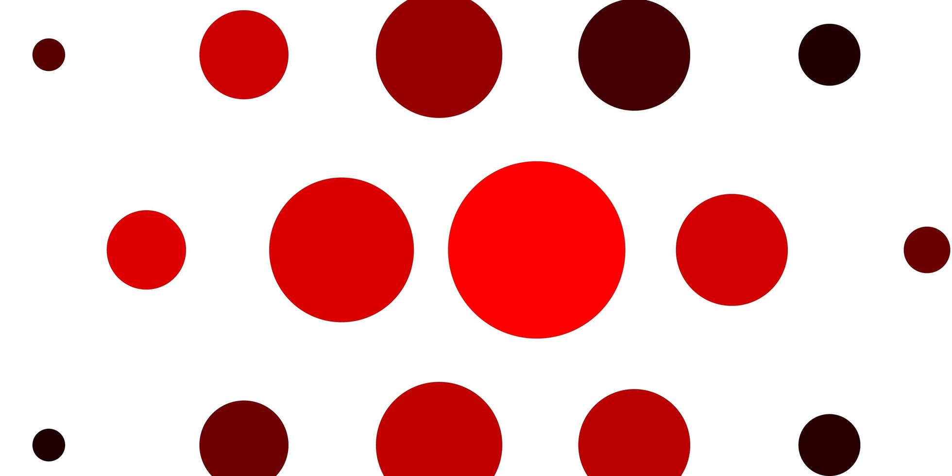 Light Red vector pattern with circles. Modern abstract illustration with colorful circle shapes. Design for your commercials.