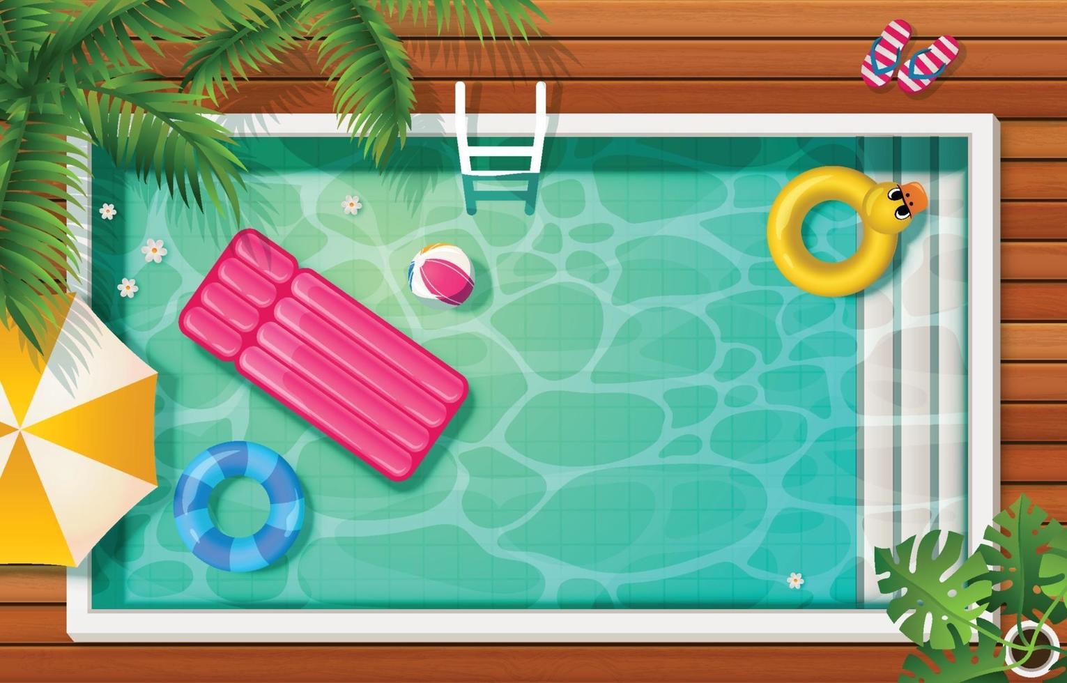 fondo de piscina de verano vector