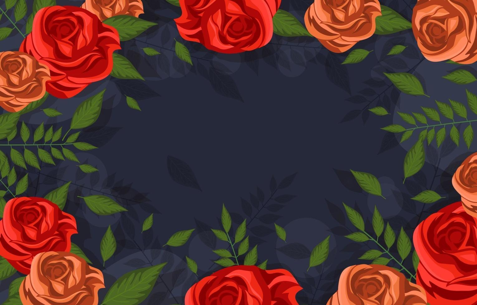 Red Roses Flower Background vector