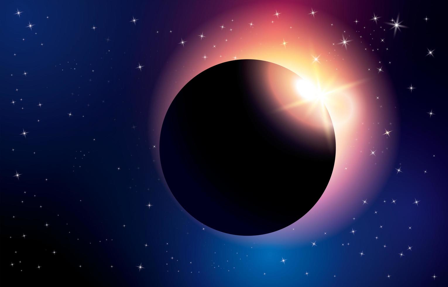 Solar Eclips Background Concept vector