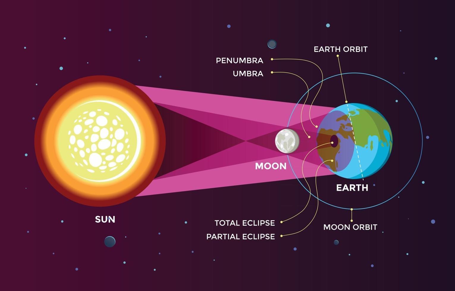 Solar Eclipse Formation Graphic vector