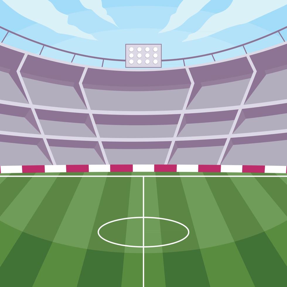 estadio de futbol por la tarde vector