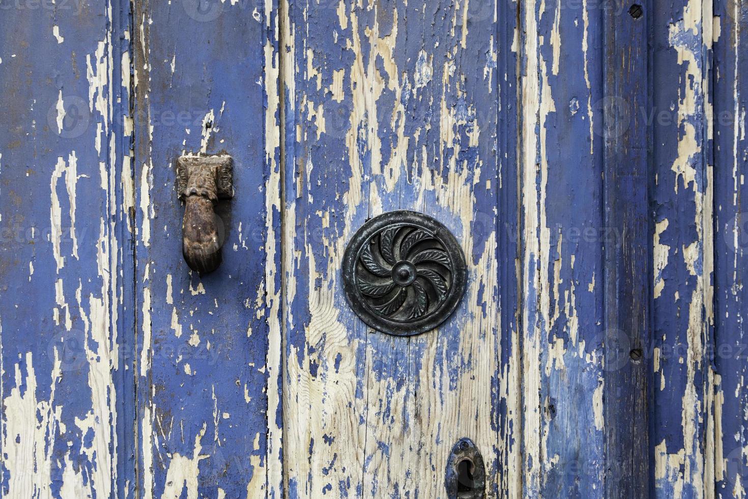 fondo de madera azul foto