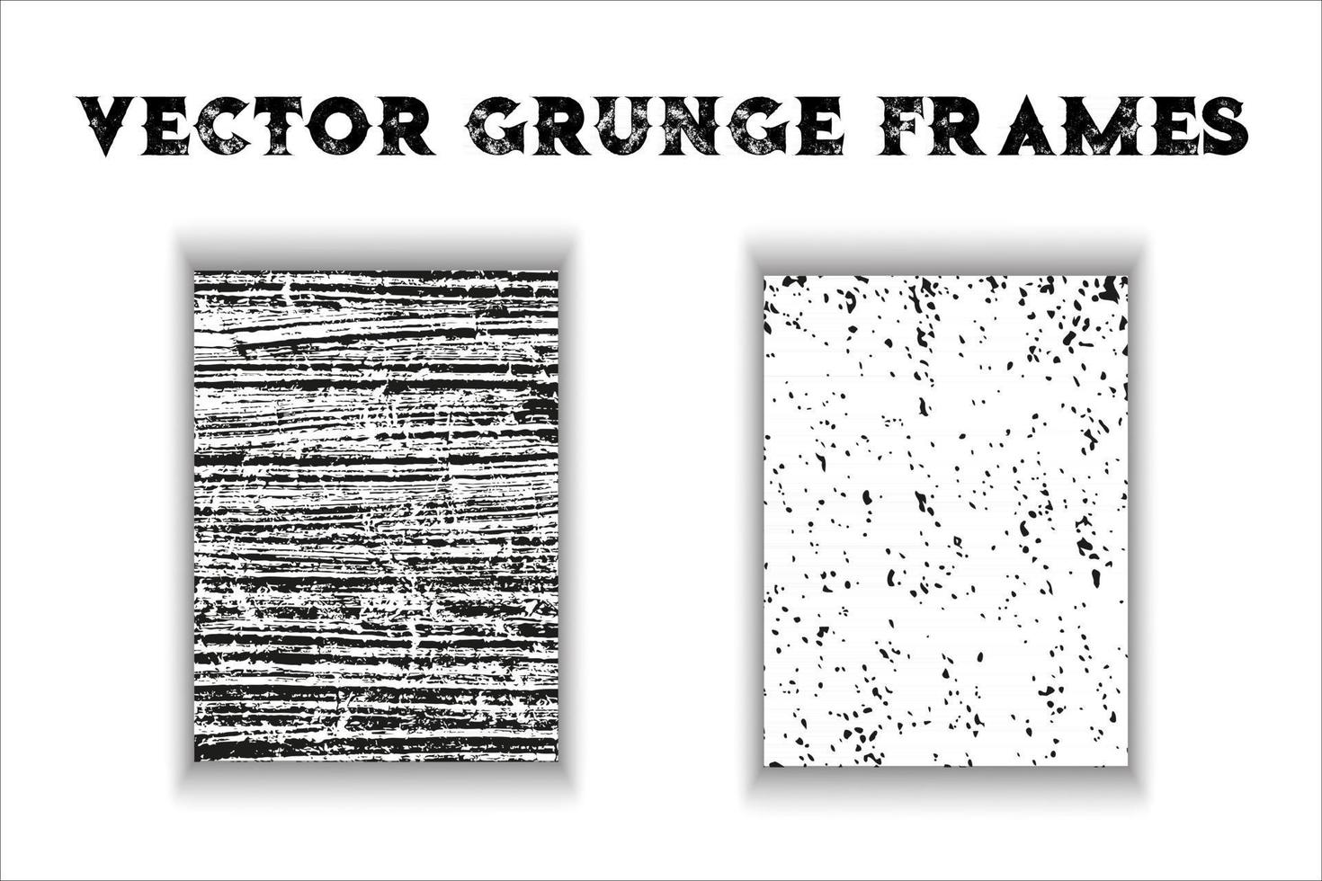 Set of the vector grunge textures isolated on white background.