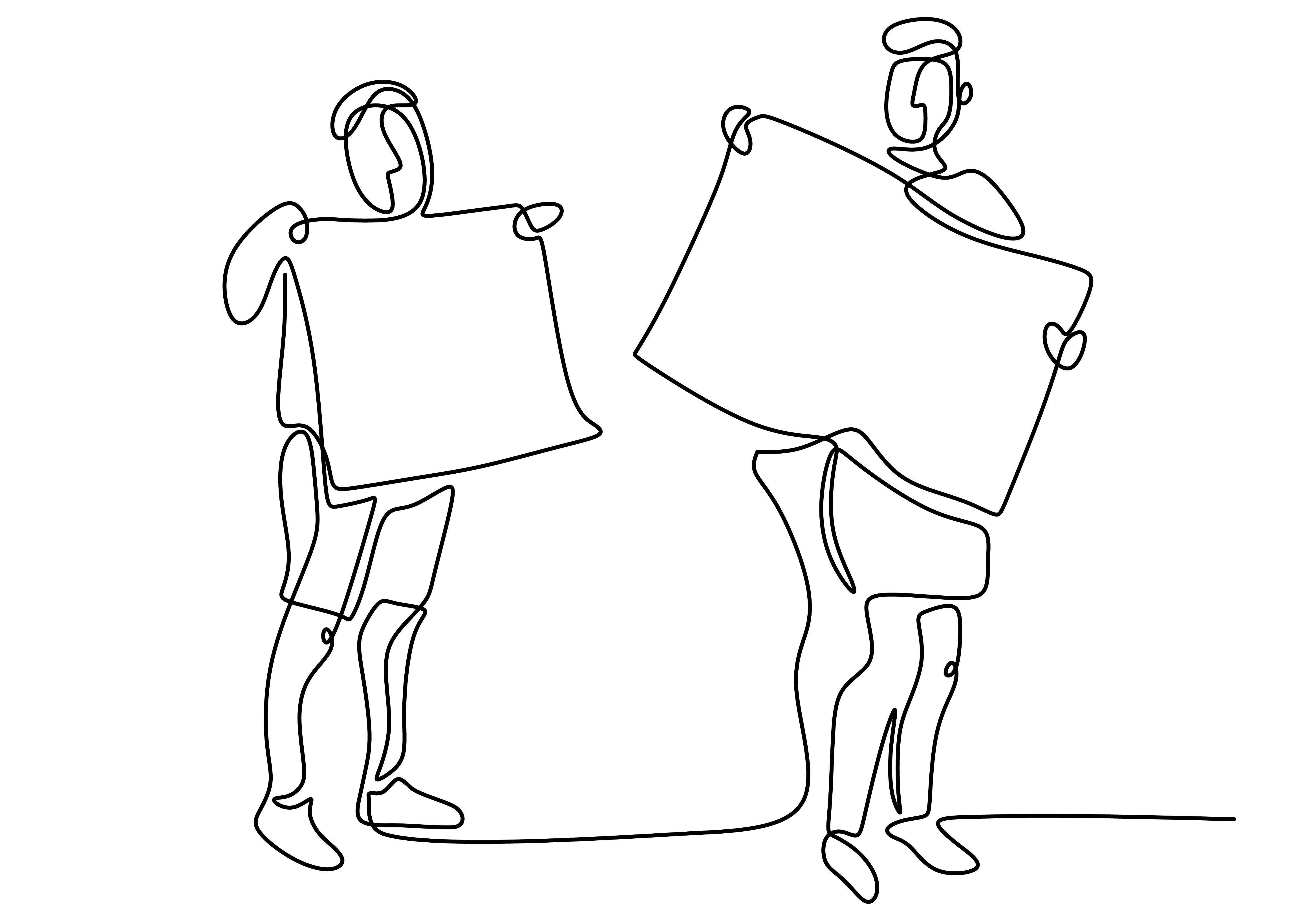 picture Protesters Drawing vecteezy
