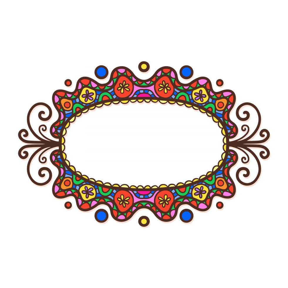 Oval Doodle Frame vector