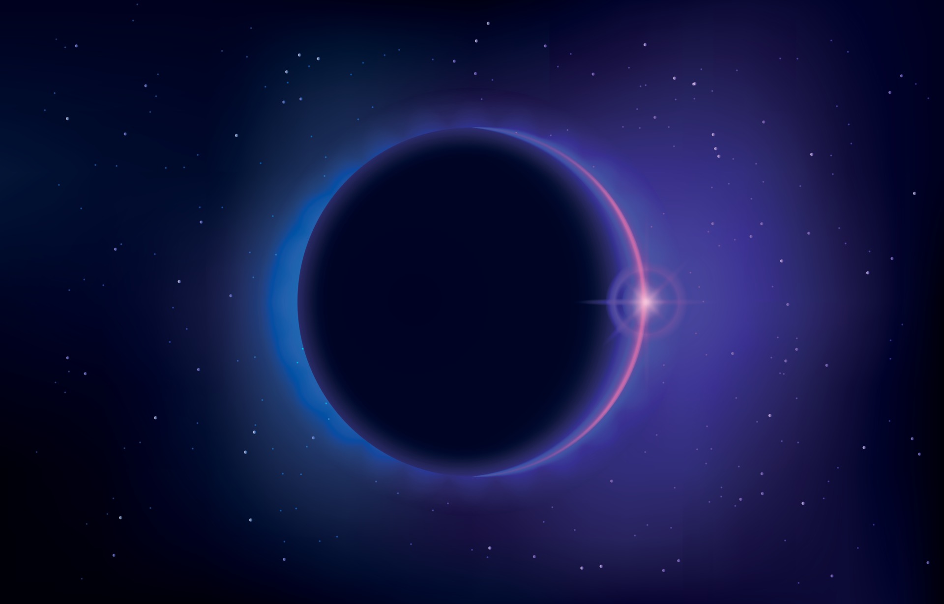 Blue Solar Eclipse Concept 2836445 Vector Art at Vecteezy