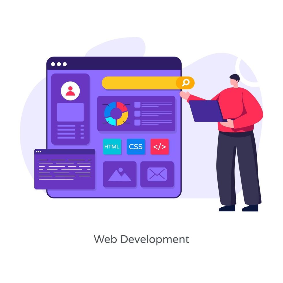 Web Development and Software Engineer vector