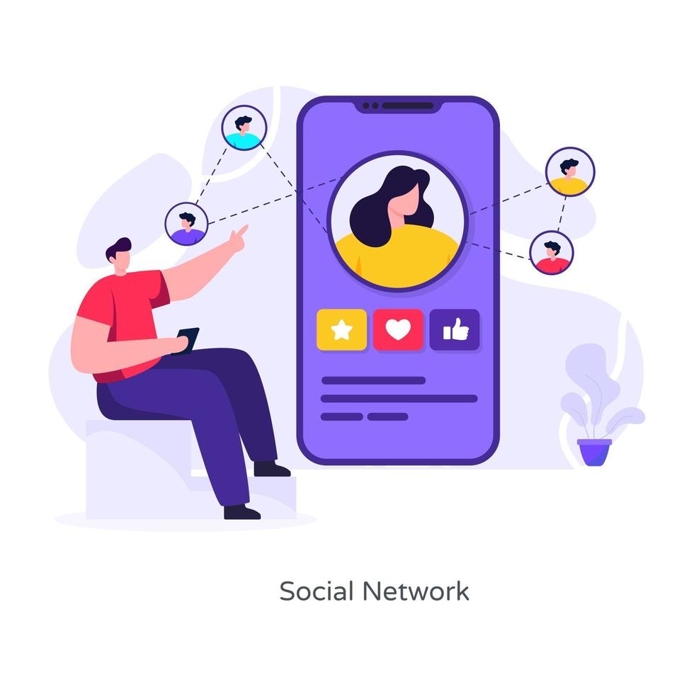 Social connection Network vector