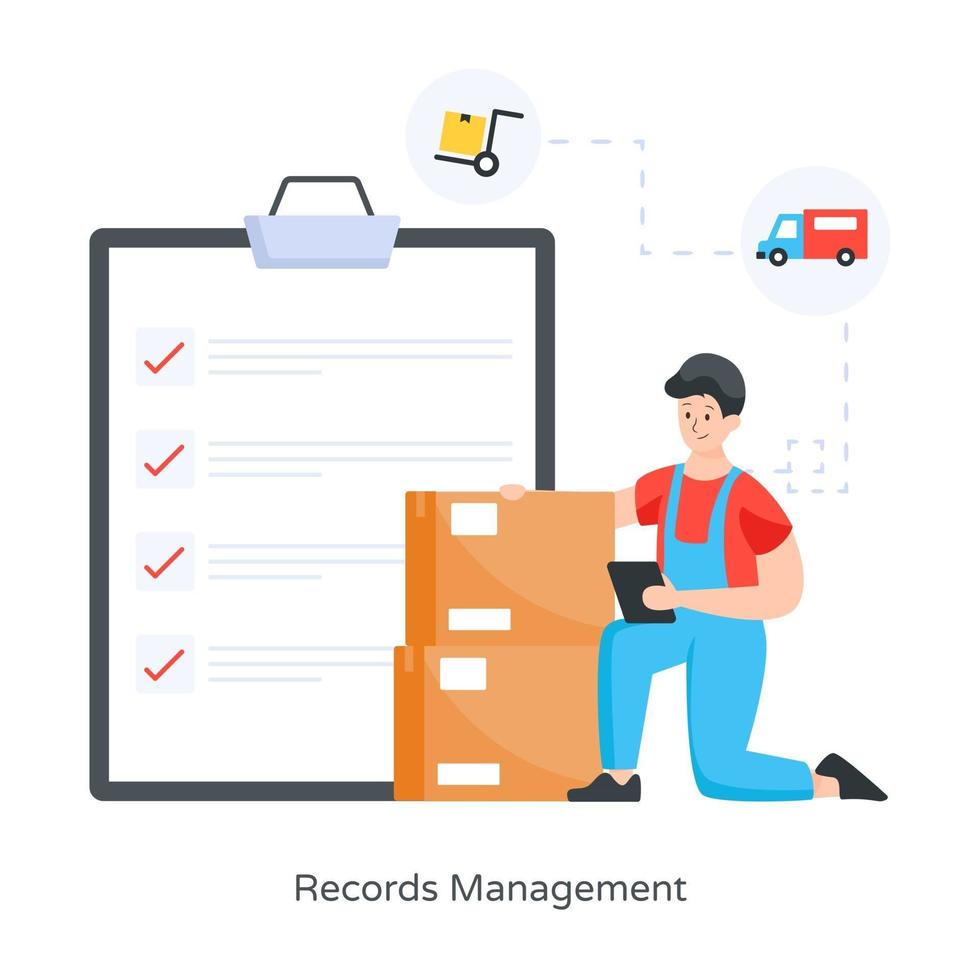 Cargo Records Management vector