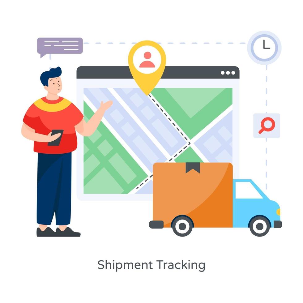 Shipment Tracking Cargo vector