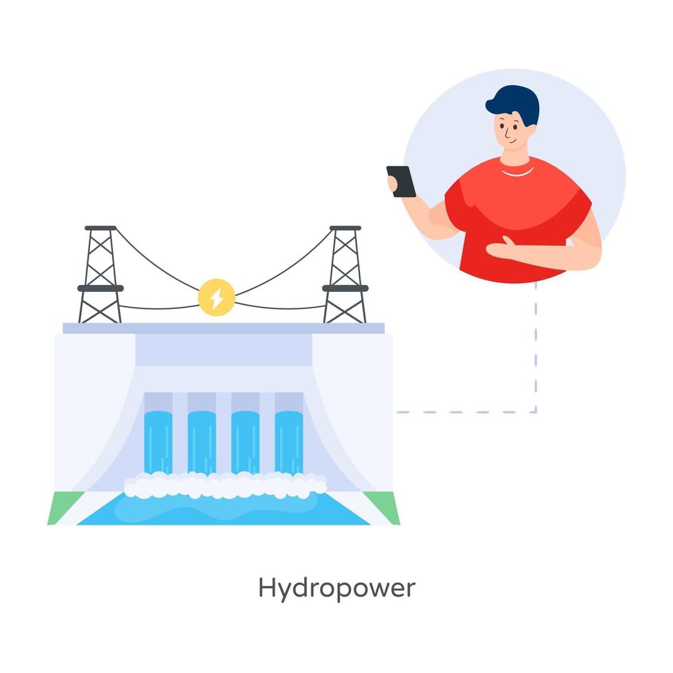 Hydro Power Dam vector