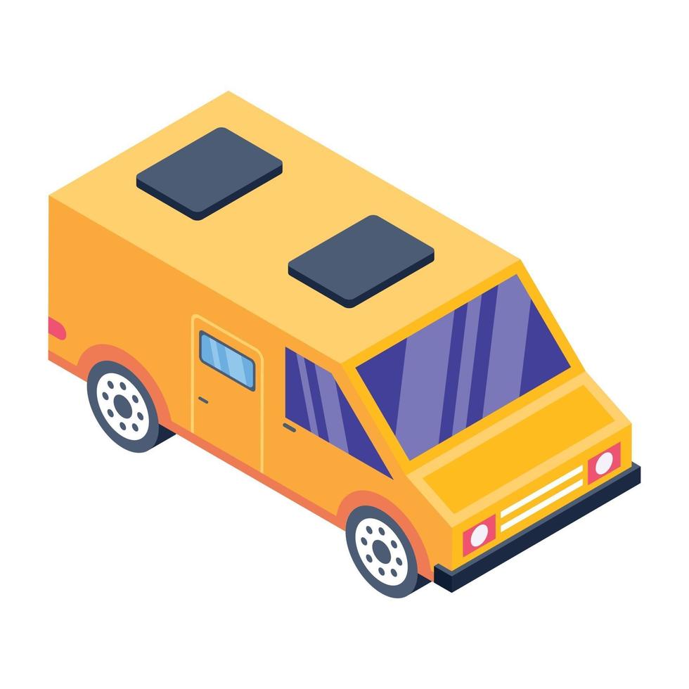 Trendy Camper Van vector