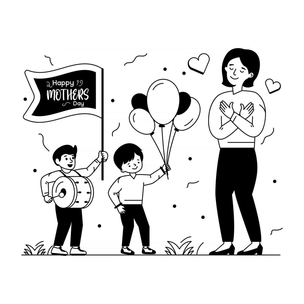 Mothers Day Balloons vector