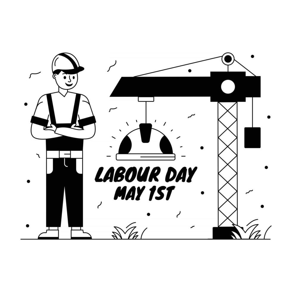 Industrial Worker and Labor vector