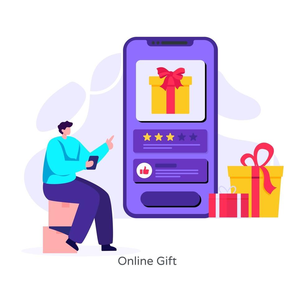 Online Gift and Surprise vector
