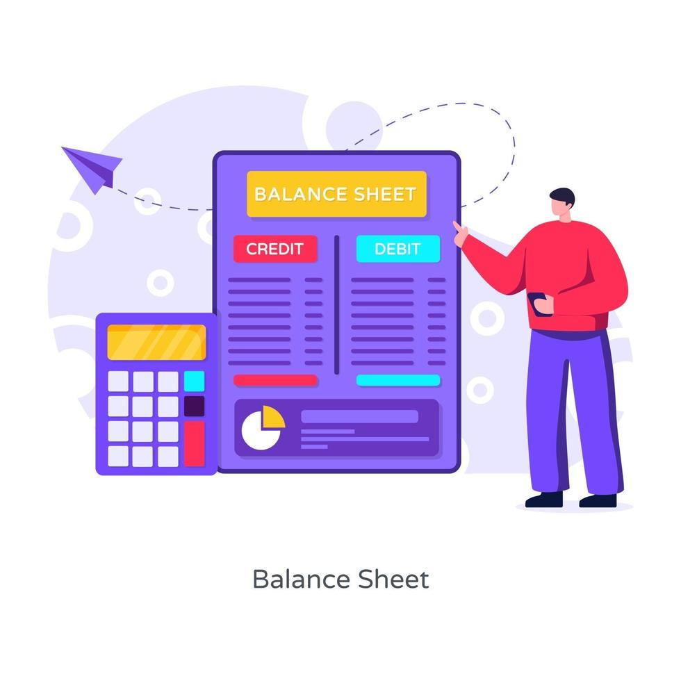 balance financiero vector