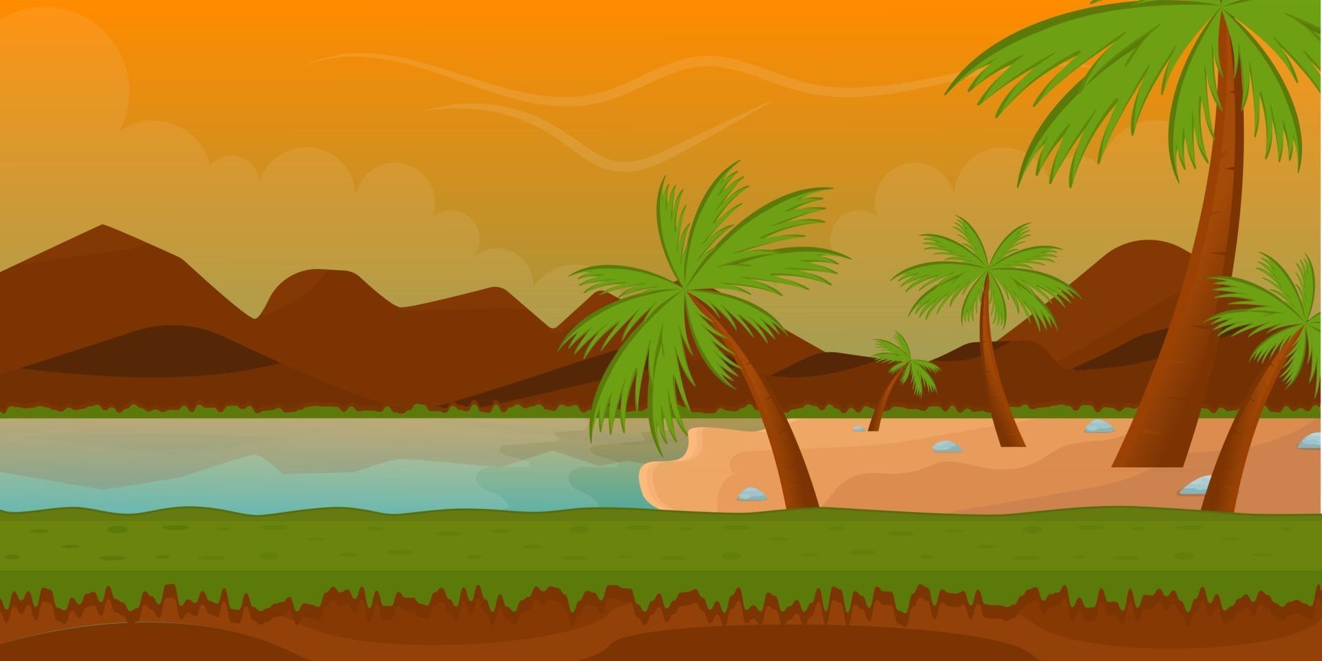 Game Lakeside Background vector